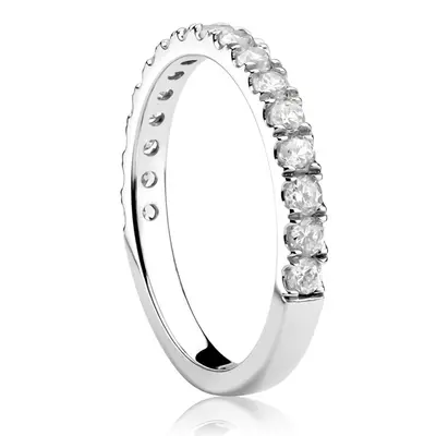 18K white gold Micro Pave Set Woman Diamond Ring (1/4 ct. tw.) - alternate view 4 thumbnail