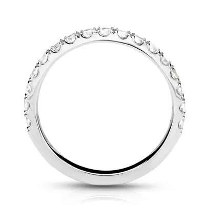 18K white gold Micro Pave Set Woman Diamond Ring (1/4 ct. tw.) - alternate view 2 thumbnail