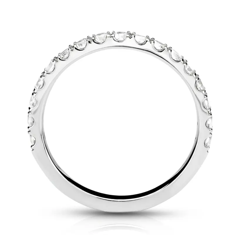 18K white gold Micro Pave Set Woman Diamond Ring (1/4 ct. tw.) - alternate view 2