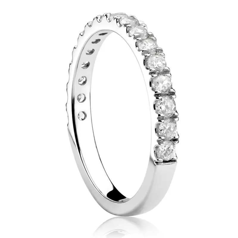 14K white gold Micro Pave Set Woman Diamond Ring (1/2 ct. tw.) - alternate view 2