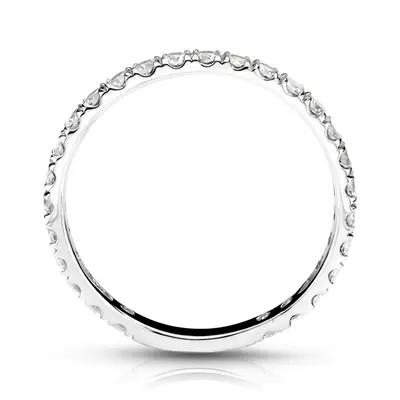 14K white gold Micro Pave Set Woman Diamond Ring (7/8 ct. tw.) - alternate view 4 thumbnail