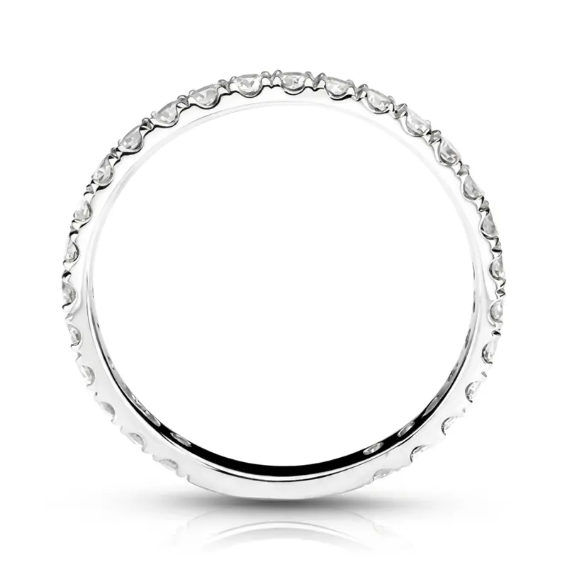 14K white gold Micro Pave Set Woman Diamond Ring (7/8 ct. tw.) - alternate view 4