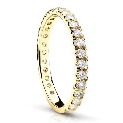 14K white gold Micro Pave Set Woman Diamond Ring (7/8 ct. tw.) - alternate view 3 thumbnail