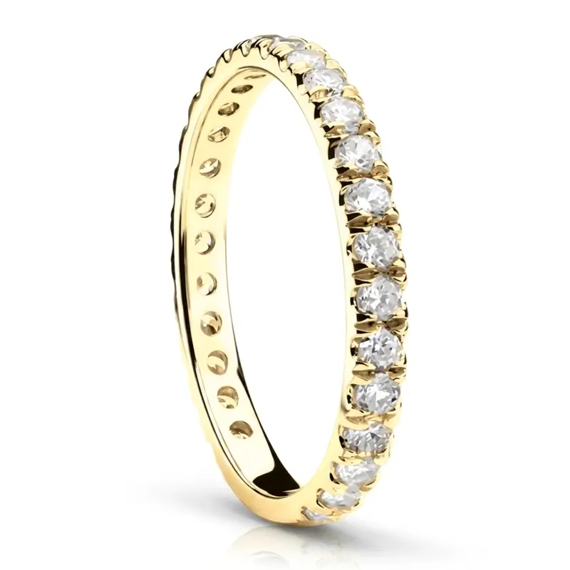 14K white gold Micro Pave Set Woman Diamond Ring (7/8 ct. tw.) - alternate view 3