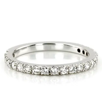 14K white gold Micro Pave Set Woman Diamond Ring (7/8 ct. tw.) - alternate view 2 thumbnail