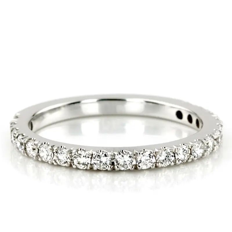 14K white gold Micro Pave Set Woman Diamond Ring (7/8 ct. tw.) - alternate view 2