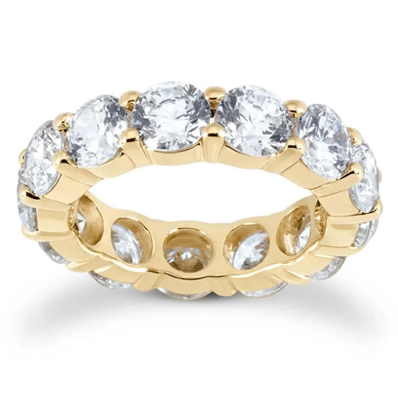 14K white gold Classic Shared Prong Diamond Eternity Band (5.25 ct. tw.) - alternate view 2