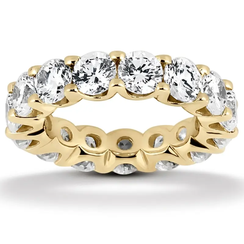 14K white gold 3.40ct Shared-Prong Diamond Eternity Wedding Band - alternate view 2