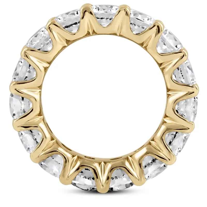 14K white gold 3.40ct Shared-Prong Diamond Eternity Wedding Band - alternate view 3