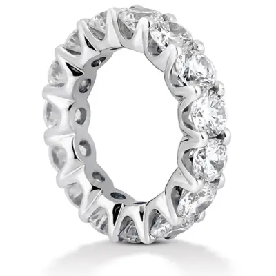 14K white gold 3.40ct Shared-Prong Diamond Eternity Wedding Band - alternate view 6 thumbnail