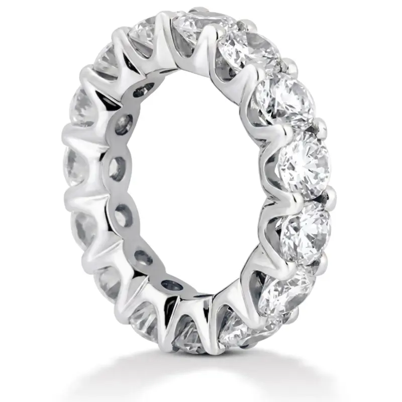 14K white gold 3.40ct Shared-Prong Diamond Eternity Wedding Band - alternate view 6