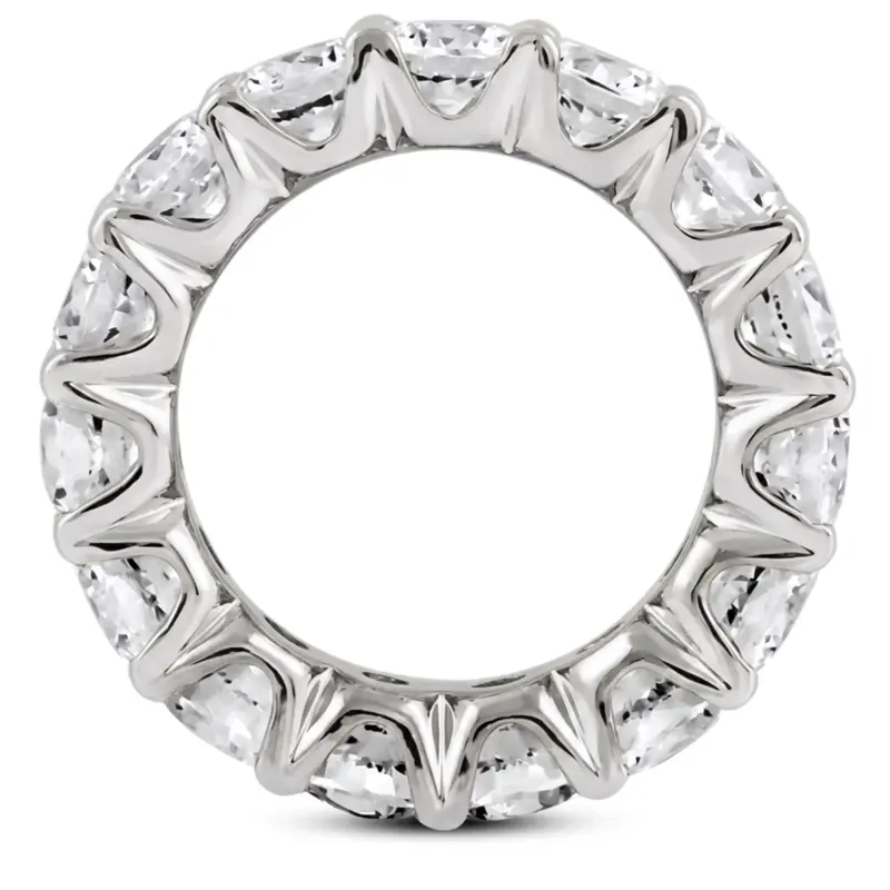 14K white gold 3.40ct Shared-Prong Diamond Eternity Wedding Band - alternate view 5