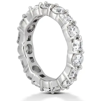 14K white gold 2.80 ct. Multi-shape Prong Set Diamond Eternity Wedding Band - alternate view 4 thumbnail