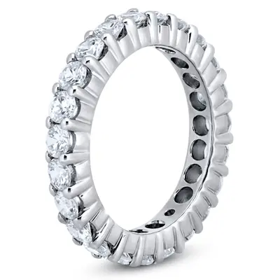 Classic Shared Prong Set Round Diamond Eternity Wedding Band (2.30 ct. tw) 1 - view 2 of 4