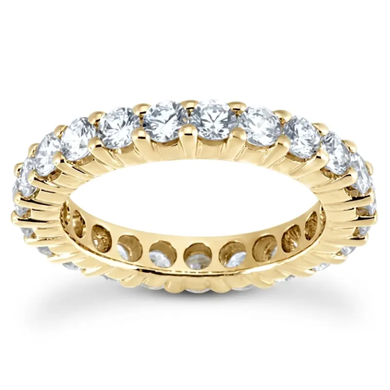14K white gold Classic Shared Prong Set Round Diamond Eternity Wedding Band (2.30 ct. tw) 1 - alternate view 3
