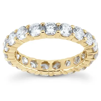 14K white gold 2.70 ct. Round Cut Diamond Eternity Wedding Band - alternate view 4 thumbnail