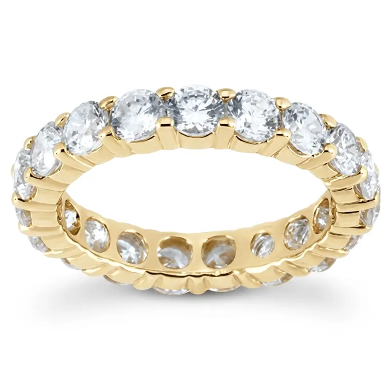 14K white gold 2.70 ct. Round Cut Diamond Eternity Wedding Band - alternate view 4