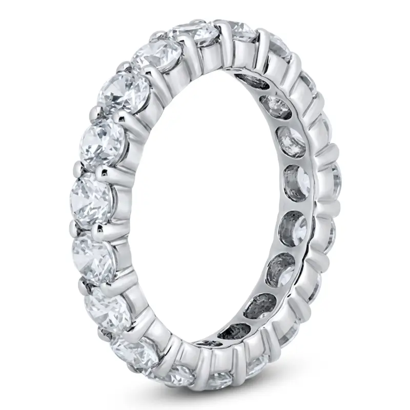 14K white gold 2.70 ct. Round Cut Diamond Eternity Wedding Band - alternate view 2