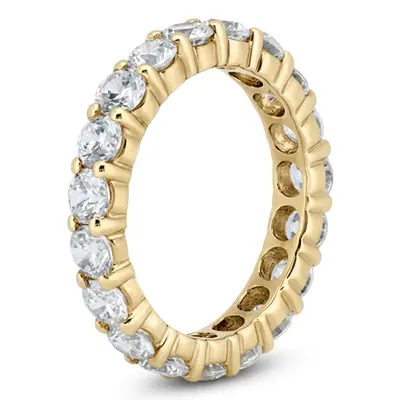 14K white gold 2.70 ct. Round Cut Diamond Eternity Wedding Band - alternate view 3 thumbnail