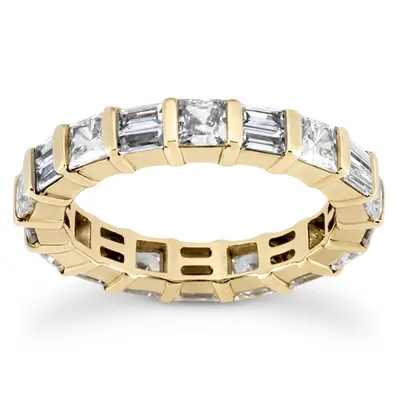 14K white gold 2.32 ct. tw. Multi-Shape Bar Set Diamond Eternity Wedding Band 1 - alternate view 3 thumbnail