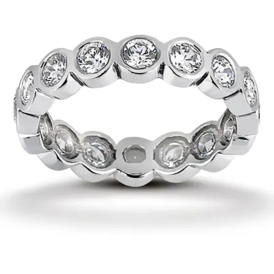 1.00 ct. Round Cut Bezel Set Diamond Eternity Wedding Band - view 1 of 4