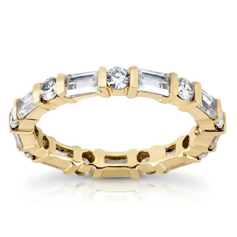 14K white gold 2.34 ct. tw. Diamond Eternity Wedding Band - main view