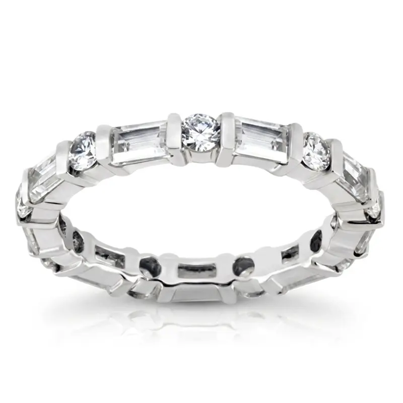 14K white gold 2.34 ct. tw. Diamond Eternity Wedding Band - alternate view 2