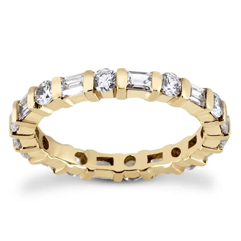 14K white gold 1.53 ct. tw. Diamond Eternity Wedding Band 1 - main view