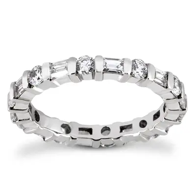 14K white gold 1.53 ct. tw. Diamond Eternity Wedding Band 1 - alternate view 3 thumbnail