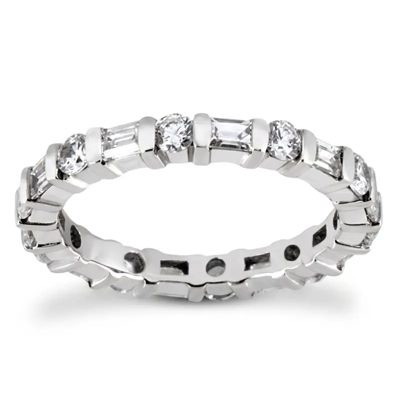 14K white gold 1.53 ct. tw. Diamond Eternity Wedding Band 1 - alternate view 3