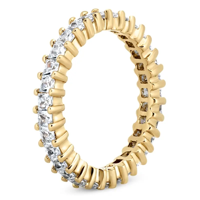 14K white gold 1.40 ct. Shared Prong Set Princesss Cut Diamond Eternity Wedding Band - alternate view 4