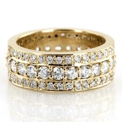 1.85 ct. Round Cut Channel Set Fancy Diamond Eternity Wedding Band alternate view