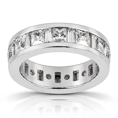3.63 ct. Multi-shape Channel Set Diamond Eternity Wedding Band alternate view