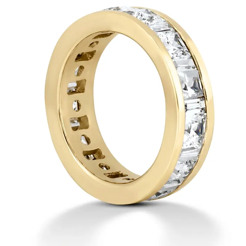 14K white gold 3.63 ct. Multi-shape Channel Set Diamond Eternity Wedding Band - alternate view 3