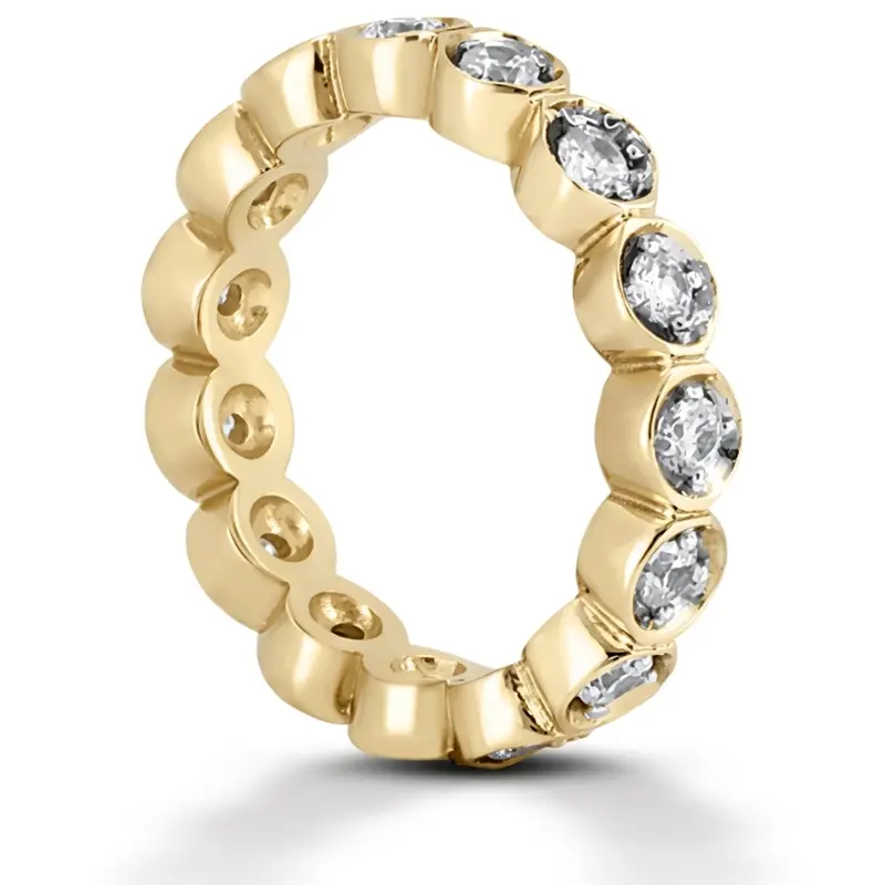 14K white gold 0.56 ct. Prong Set Diamond Eternity Wedding Band - alternate view 3
