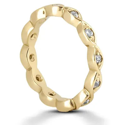 14K white gold 0.22 ct. Infinity Design Diamond Eternity Wedding Band - alternate view 4 thumbnail