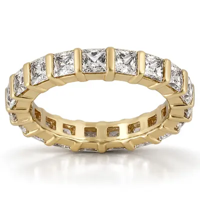 2.89 ct. Bar Set Princess Diamond Eternity Wedding Band