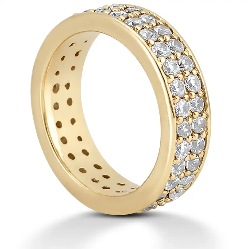 14K white gold 1.56 ct. Solid Diamond Eternity Wedding Band - alternate view 3