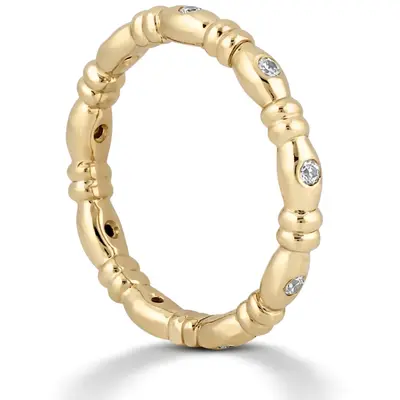 14K white gold Contemporary Design Diamond Eternity Wedding Band (0.24 ct.) 2 - alternate view 3 thumbnail