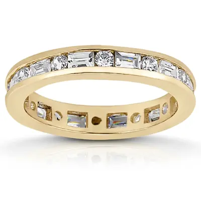 14K white gold 1.43 ct. Diamond Eternity Wedding Band - alternate view 4 thumbnail