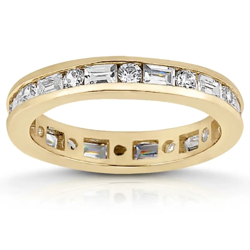 14K white gold 1.43 ct. Diamond Eternity Wedding Band - alternate view 4
