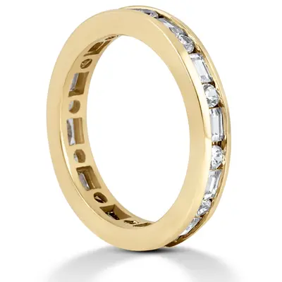 14K white gold 1.43 ct. Diamond Eternity Wedding Band - alternate view 3 thumbnail