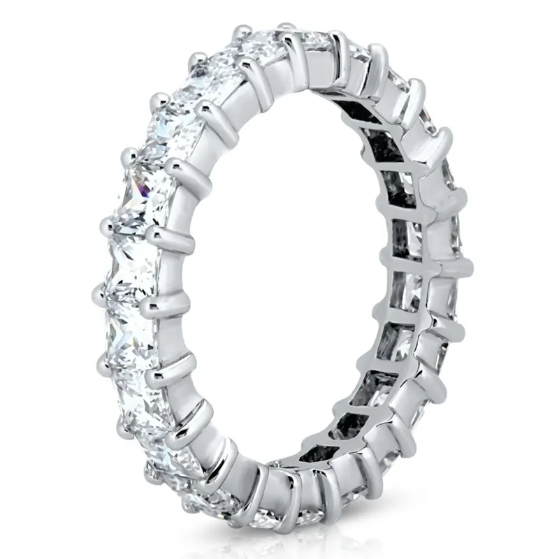 14K white gold 3.91 CT Diamond Eternity Wedding Band - main view