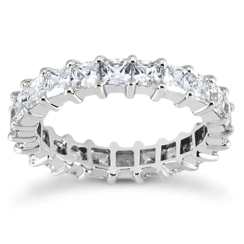 14K white gold 3.91 CT Diamond Eternity Wedding Band - alternate view 2
