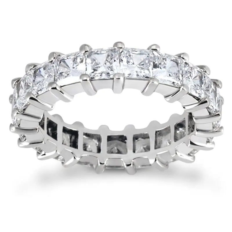 14K white gold 4.59 CT Diamond Eternity Wedding Band - main view