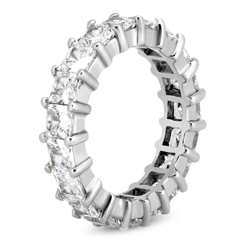 14K white gold 4.59 CT Diamond Eternity Wedding Band - alternate view 2