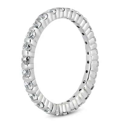 0.92 ct. Round Cut Bar Set Diamond Eternity Wedding Band alternate view