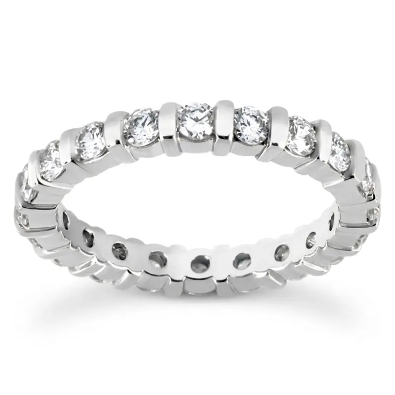 14K white gold 1.26 ct. Diamond Eternity Wedding Band - main view