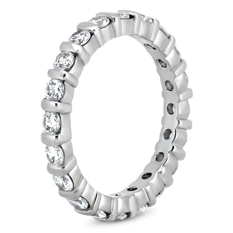 14K white gold 1.26 ct. Diamond Eternity Wedding Band - alternate view 2