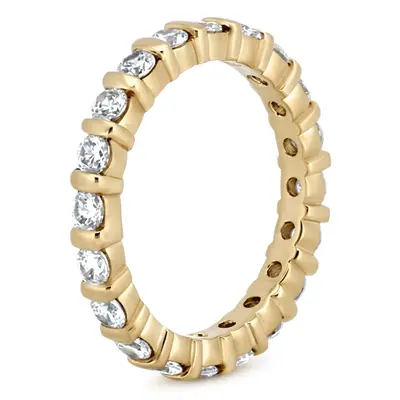14K white gold 1.26 ct. Diamond Eternity Wedding Band - alternate view 3 thumbnail